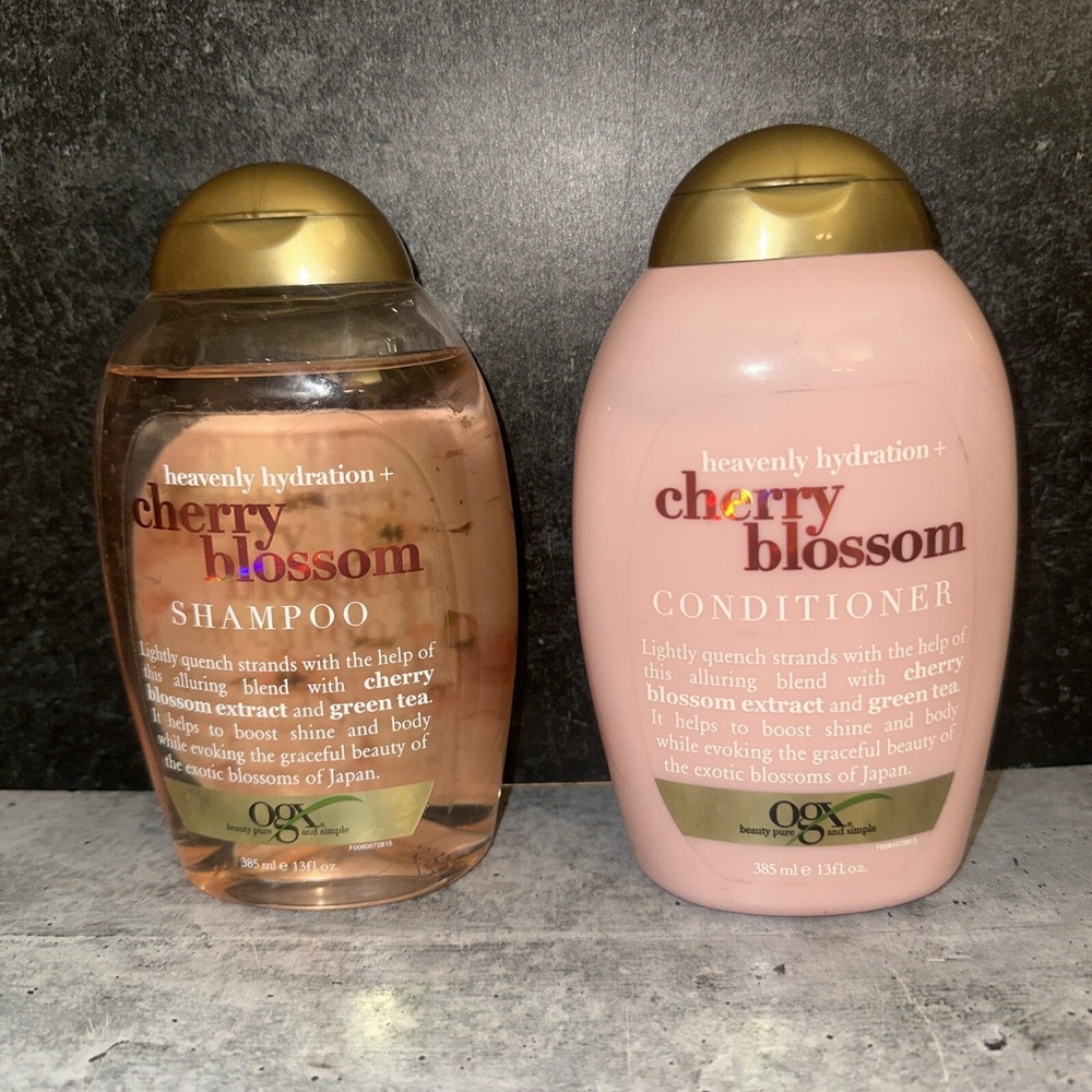 Ogx Shampoo & Conditioner Cherry Blossom heavenly Hydration 13 Oz